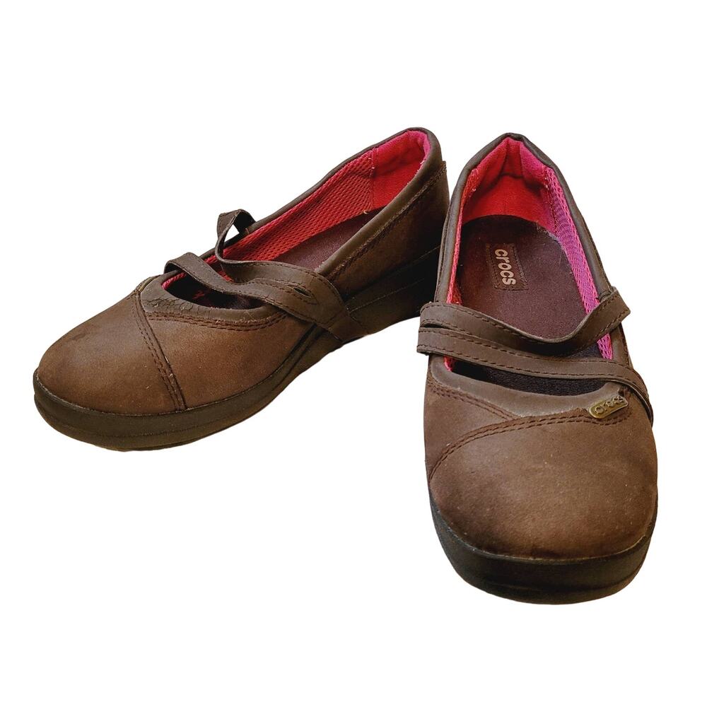 Crocs strappy ballet slide on shoes